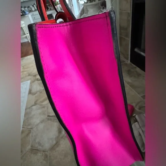 Kate Spade Hot Pink Leather Tote Bag - Picture 6 of 6